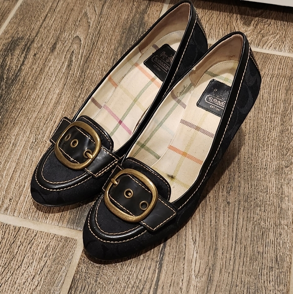 Coach Shoes - Coach Canvas Heels